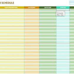 Superior Excel Spreadsheet Task List Template Weekly Schedule Monthly Templates Scheduler Production Planning