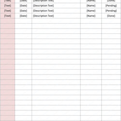Excellent Task Spreadsheet For Template Excel List Daily Templates Tasks High Office Business Printable