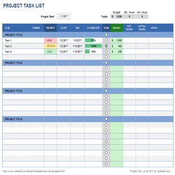 Out Of This World Task List Template Excel Spreadsheet Templates Project Microsoft Management