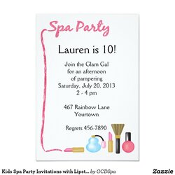 Very Good Pamper Party Invitations Spa