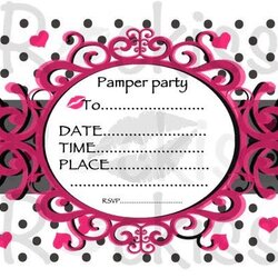 Brilliant Free Pamper Party Invites Best Invite Template