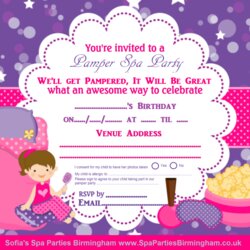 Wizard Pamper Party Invitation Fro Girls Invitations Template Posted As Well Ideal Is Comfortable In