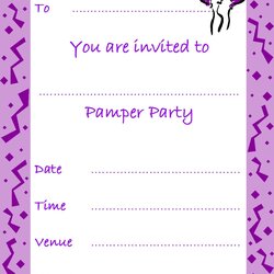 Supreme Free Printable Pamper Party Invitations Girls Birthday Invitation Invite Templates Blank Template