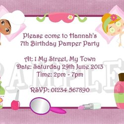High Quality Pamper Party Invitation Spa Invitations Birthday Pool Nova Posted