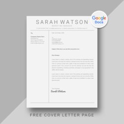 Splendid Free Google Docs Resume Template Instant Download Cover Letter