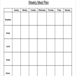 Superior Weekly Plan Examples Format Meal Example Samples
