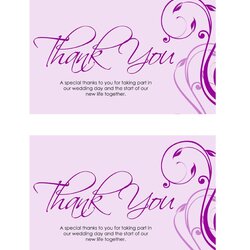 High Quality Thank You Note Card Template