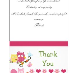Wonderful Free Printable Cards Thank You Card Template