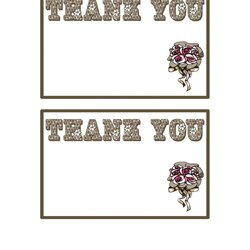 Spiffing Thank You Card Printable Template Templates