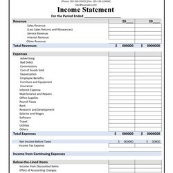 The Highest Standard Free Income Statement Templates Examples