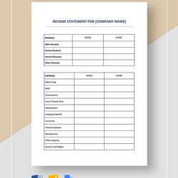 Spiffing Simple Income Statement Free Word Documents Download Template Templates Docs Sample Example Bank