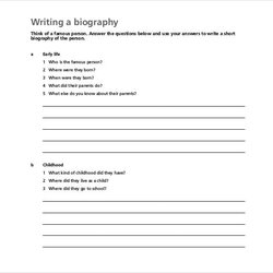 Superb Biography Templates Doc Excel Writing Template Word Business