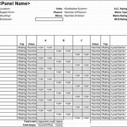 Superior Square Electrical Panel Schedule Template Luxury Visit