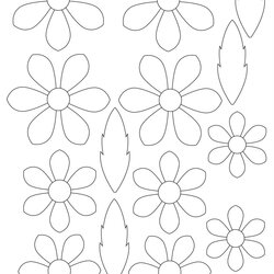 High Quality Flower Template In Fantasia Flowers Templates Paper Patterns Craft Fabric Felt Tissue Crafts