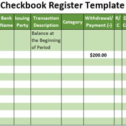 Out Of This World How To Use Check Register Template Excel