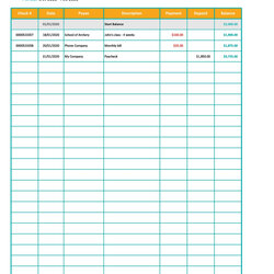 Wonderful Bank Register Template Excel Templates Checkbook Fascinating Banking Al