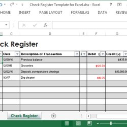 Brilliant Free Check Register Excel Template Payroll Forms