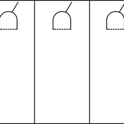 Free Printable Door Hanger Template Templates Hangers Knob Consulting Disturb Co