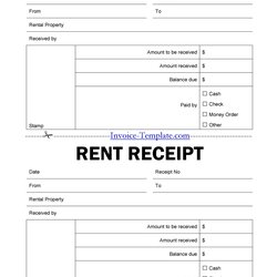 Excellent Printable Rent Receipts Free Templates Receipt