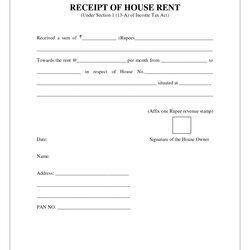 Splendid House Rent Slip Invoice Template Receipt Format Bill Sample Rental Word Agreement India Templates