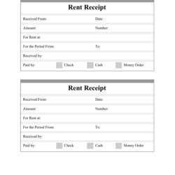 Outstanding Rent Receipt Template Free Download Superb Forms Print Big