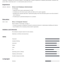 Worthy Entry Level It Resume Examples With No Experience Template Example Information Technology