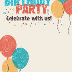 Invitation Birthday Invitations Templates Printable Cards Party Template Celebrate Happy Card Kids Print
