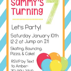 Outstanding Free Printable Birthday Invitation Templates Invitations Party Editable Word Pool Template Kids