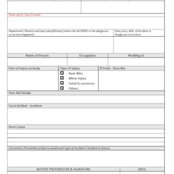 High Quality Free Incident Report Template Word Excel Formats Sample Examples