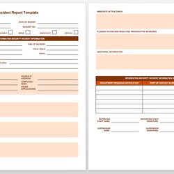 Great Free Incident Report Templates Security Information