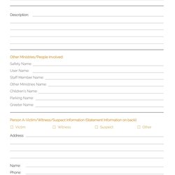 Free Security Incident Report Form Doc