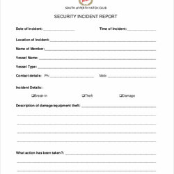 Wonderful Security Incident Report Template Business Example Sample Reports Word Templates Google