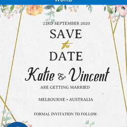 Superb Save The Date Invitation Templates Editable With Ms Word Cover
