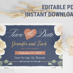 Super Save The Date Editable Template Adobe Reader