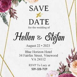 High Quality Save The Date Invitation Templates Editable With Ms Word Free