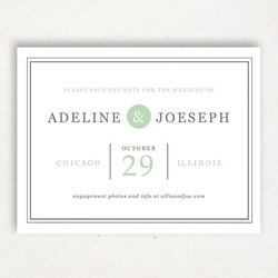 Invitation Printable Save The Date Template Instant Download Mint Type Word Or Pages Mac Any Colors