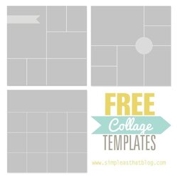 Terrific Free Collage Templates Best Ideas On Template Simple Scrapbook Project Life Printable Word