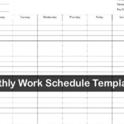 Tremendous Monthly Employee Schedule Template For Your Needs Work Excel
