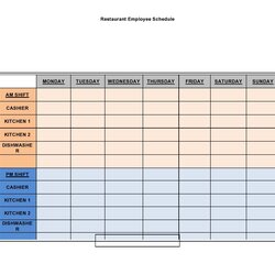 Legit Employee Schedule Template Printable