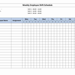 Excellent Employee Work Schedule Template Weekly Scheduling Schedules Spreadsheet Rotating Biweekly