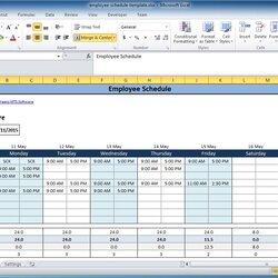 Monthly Employee Schedule Template Business Excel Work