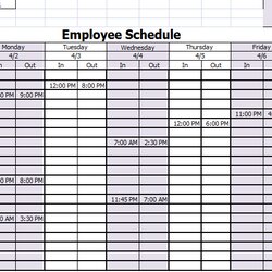 Capital Monthly Employee Schedule Template Work Excel Templates Calendar Sample Project Time Week Weekly Plan