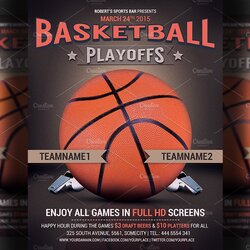 Cool Basketball Flyer Template Templates Creative Market