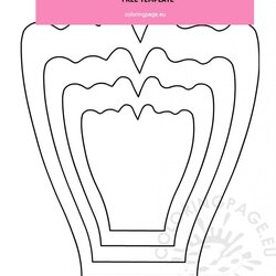 Giant Paper Flower Template Coloring Page Rose Templates