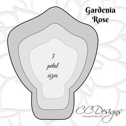 Legit Gardenia Rose Giant Flower Template Templates Paper Flowers Printable Large Petal Stencil Sidebar Show