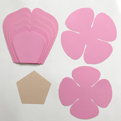 Tremendous Paper Flowers Petal Flower Template With Center Digital Rose Silhouette Large Version Annie Ready