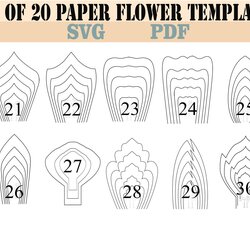 Super All Giant Paper Flower Template Large