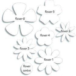 Paper Rose Template Printable Flower Templates Giant Free Superb Petal Flowers Making Choose Board