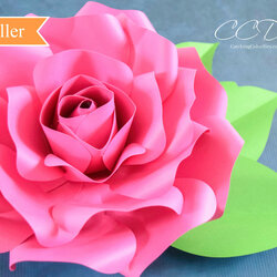 Out Of This World Giant Rose Paper Flower Template File For Version