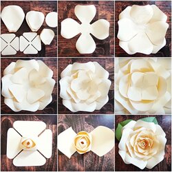 Marvelous Giant Paper Rose Pattern Templates And Tutorials Garden Birthday